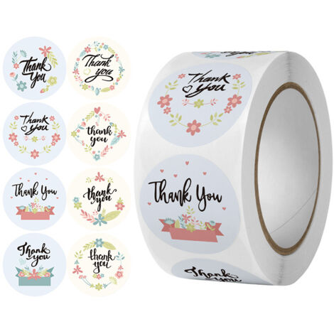 (1000 Pieces)Thank You Label Stickers 2.5cm 24