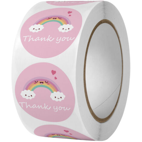 (1000 Pieces)Thank You Label Stickers 2.5cm 26