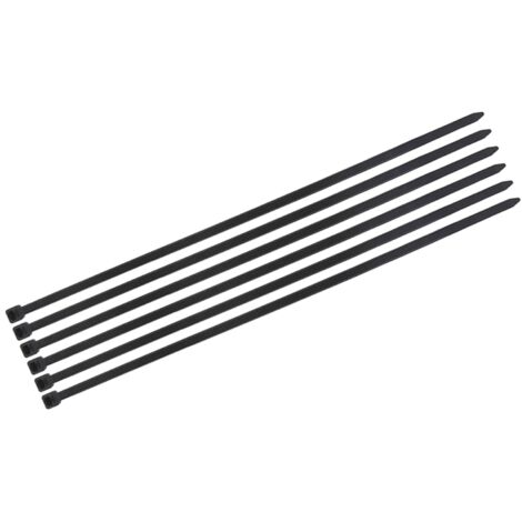 1000 schwarze, 8 Zoll lange, selbstverriegelnde Kabelbinder aus robustem Nylon, UV-beständig, Tragkraft 40 lb, für den Innen- und Außenbereich