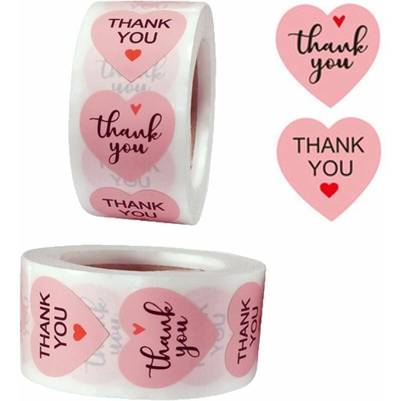 1000 Stück Dankeschön-Aufkleber, Etiketten, kleine Ladenaufkleber, Geschäftsaufkleber, 2,5 cm, gewerbliche Aufkleber, 500 Etiketten pro Rolle, | 07634066049166 1000 Stück Dankeschön-Aufkleber, Etiketten, kleine Ladenaufkleber, Geschäftsaufkleber, 2,5 cm, gewerbliche Aufkleber, 500 Etiketten pro Rolle, | 07634066049166