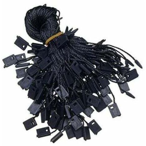 1000 Stück Nylonverschlüsse für Etiketten, Kleidung, Gepäck, Schmuck, 18 cm (schwarz)