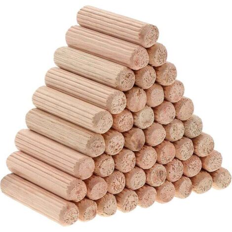 1000 tasselli in legno duro, tasselli in faggio per mobili, progetti artigianali e fai da te, 8 x 40 mm
