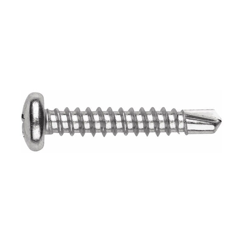 Vis auto-perceuses filetées à tôle et pvc - Tête bombée Inoxydable - Empreinte Phillips - Inox A2 4,8 x 16 - Boite de 250