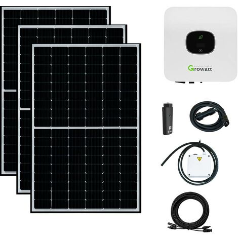 1000 Watt Plug & Play Solaranlage mit Aufputzsteckdose, Growatt Wechselrichter, Astronergy