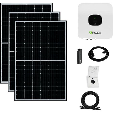 1000 Watt Plug & Play Solaranlage mit Unterputzsteckdose, Growatt Wechselrichter, Astronergy