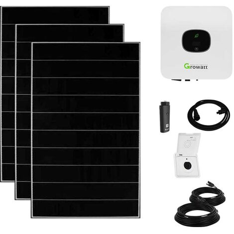 1000 Watt Plug & Play Solaranlage mit Unterputzsteckdose, Growatt Wechselrichter, Hyundai