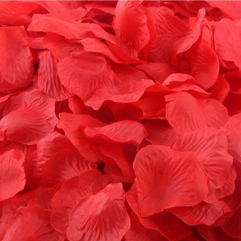 

1000 x confeti de rosas artificiales hojas rosas flores, accesorios de decoración romántica para fiesta de cumpleaños, boda, fecha, compromiso,