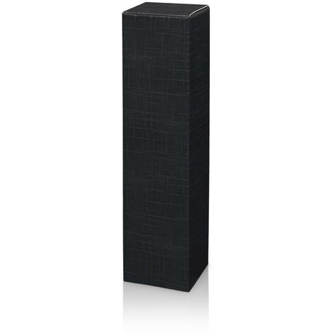 1000 x Faltschachtel für 1 Flasche 90x90x355 mm strukturgeprägt Schwarz