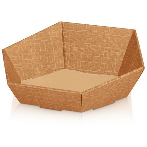 1000 x Präsentkorb Geschenkkorb 290x270x60/105 mm strukturgeprägt Natur