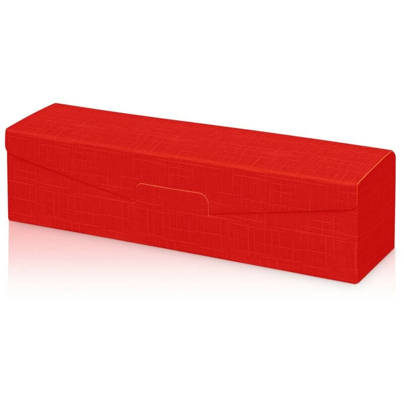 1000 x Präsentkarton für 1 Flasche 380x95x90 mm strukturgeprägt Rot – Rot | 04058592801426 1000 x Präsentkarton für 1 Flasche 380x95x90 mm strukturgeprägt Rot – Rot | 04058592801426