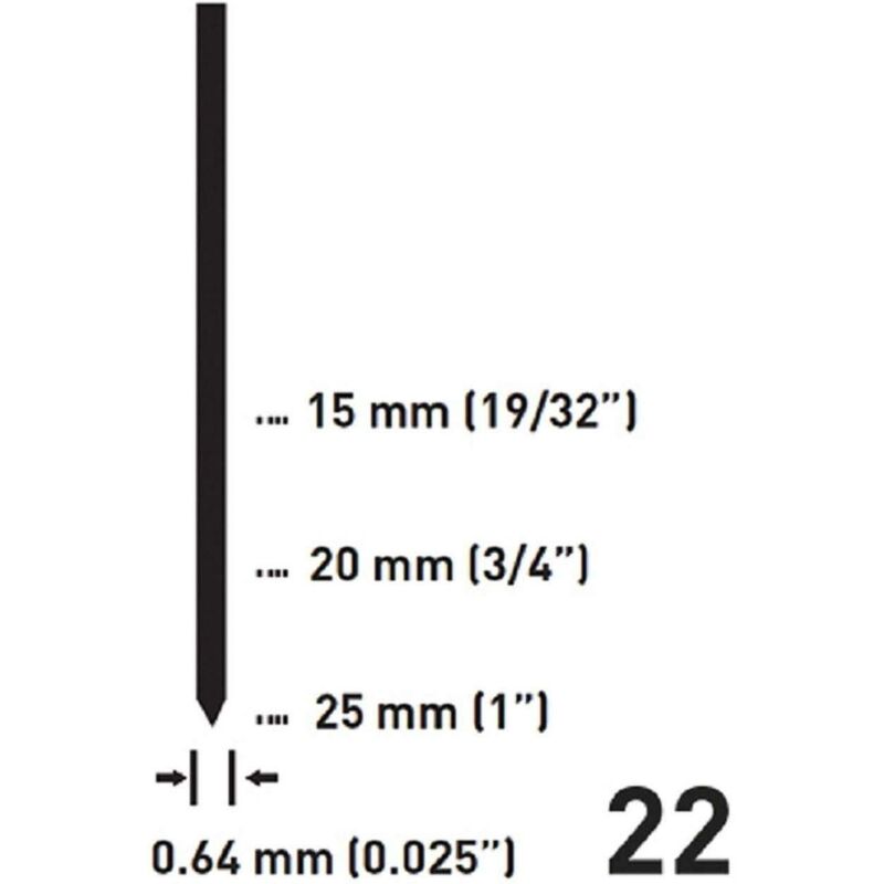 Fervi - 10000 clous pour cloueuse agrafeuse pneumatique 0588/620 - 0,63x20h mm