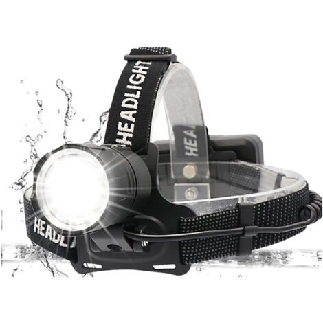 10000 Lumens Lampe Frontale Led Rechargeable , Xhp70.2 Lampes Frontales Puissante Phare De Travail Haute Puissance Phare