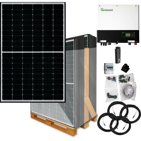 10000 Watt Hybrid Solaranlage, Basisset dreiphasig inkl. Growatt Wechselrichter, Astronergy