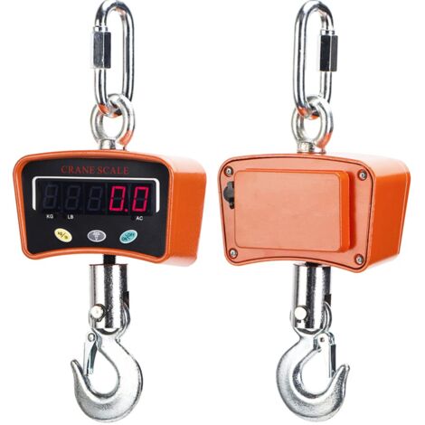1000kg 2200lb Digital Hanging Scale Industrial Crane Scale with Precision Sensor Suitable for Farm Weighing Outdoor Fishing Scale Game Weighing Portable Mini Handheld Electronic Scale