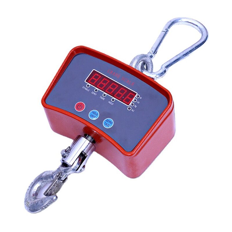 Aiperq - 1000kg Crane Dynamometer Scale with Industrial Hanging Hook Wireless Crane Weighing Kilogram Scale Small Hook Weighing Electronic Crane Scale