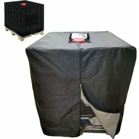1000L IBC Water Tank Cover, Rainwater Container Cover with Zipper, Windproof, UV-Resistant, Tear-Resistant