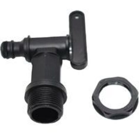1000l Kunststoff-Tankhahn, IBC-Wasseraufbewahrungsbox-Adapter, Bewässerungsschlauch-Wasserhahn-Adapter, für Regenwassersammler, Kraftstofftank (Kunststoff)