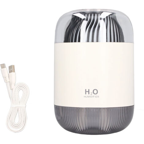 1000ml Air Humidifier Double Spray with Night Light USB Charging Mist Vaporizer for Home White