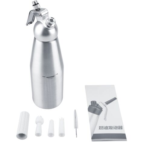 1000ml Portable Aluminum Whipped Cream Dispenser Foamer Dessert Tool