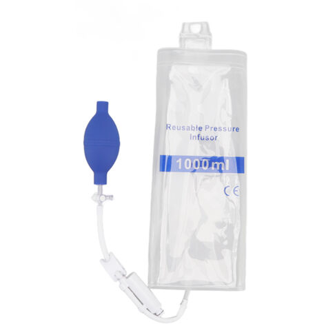 1000ml Pressure Infusion Bag for Blood and Fluid Quick Infusion with Pressure Display Column for Hospital Emergency Transfusion