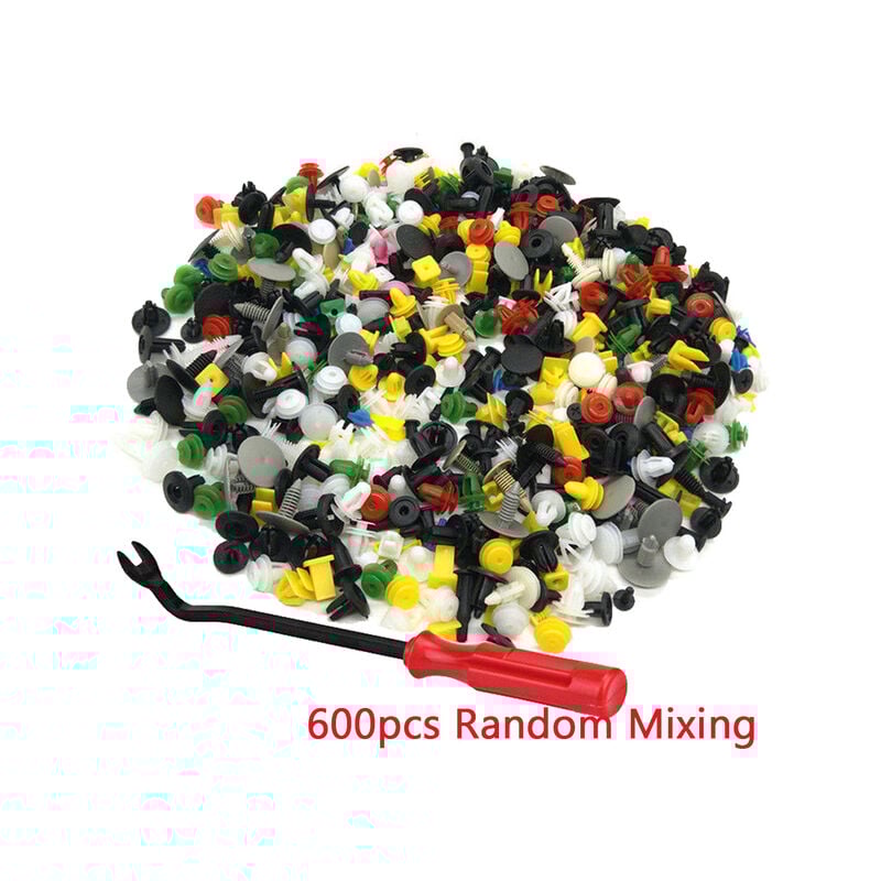 1000Pcs 30 arten Universal Mixed Auto Fastener Auto Stoßstange Clips Retainer Auto Fastener Niet Tür Panel Liner für Alle auto,600PCS With tool | 04537365723863