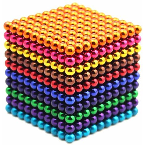 10 Color Magnetic Balls 3 mm 1000 Pieces Cube Multi-Color Gadget Toys Rare Earth Magnets Office Desk Toy Desk Games Magnet Toys Magnetic Beads Stress Relief Toys for Adults 