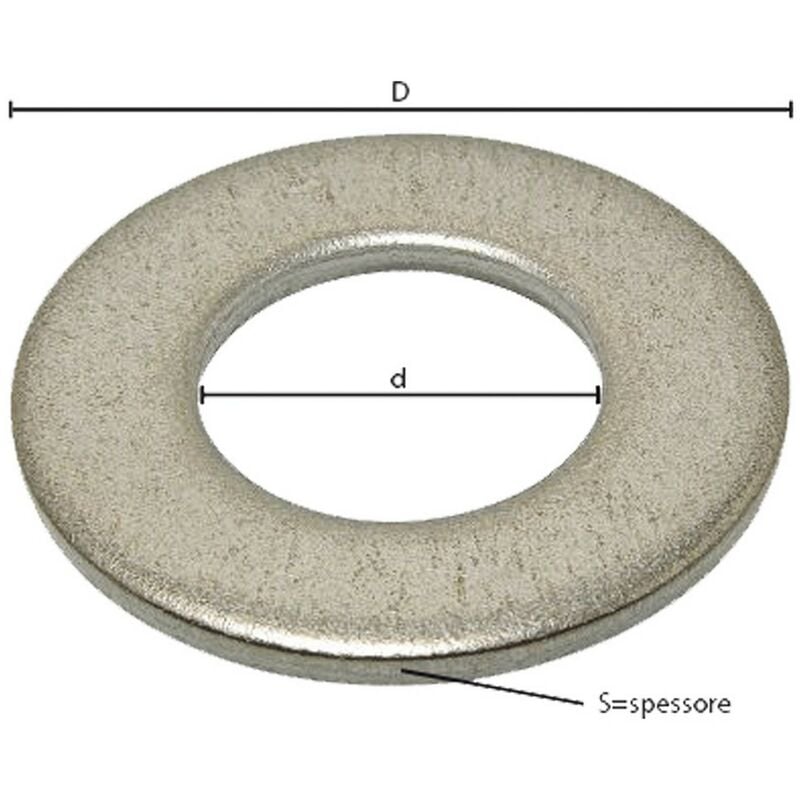 1000PZ rondella piana comune m 10 - 2,2 x 20 x