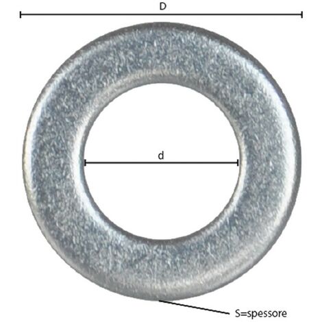 1000PZ RONDELLA PIANA INOX A2 M  4 - 0,8 x  9 x  4,3 mm