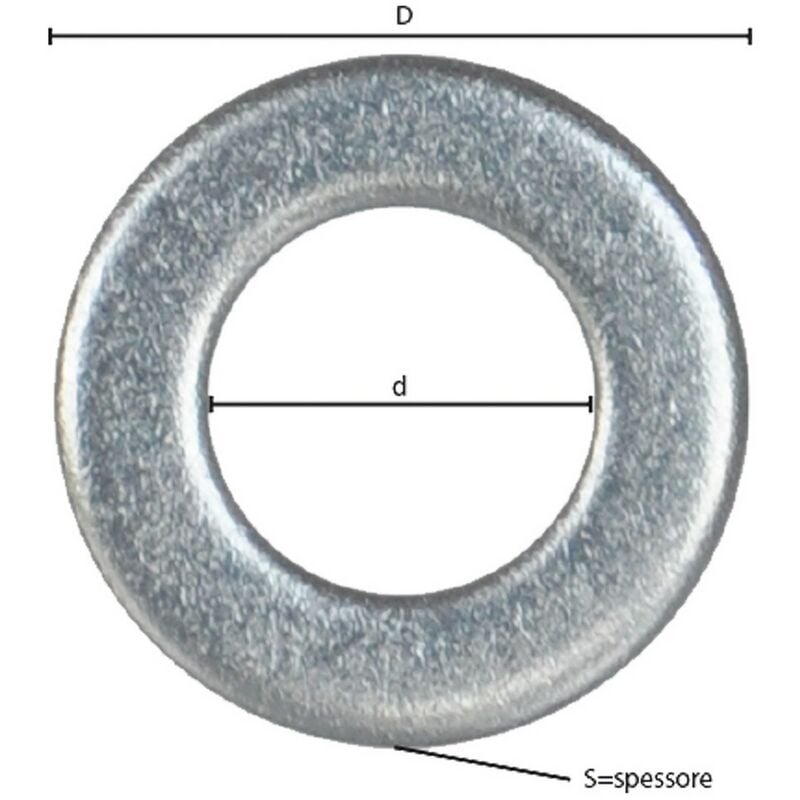 1000PZ rondella piana inox A2 m 8 - 1,6 x 16 x 8,4...