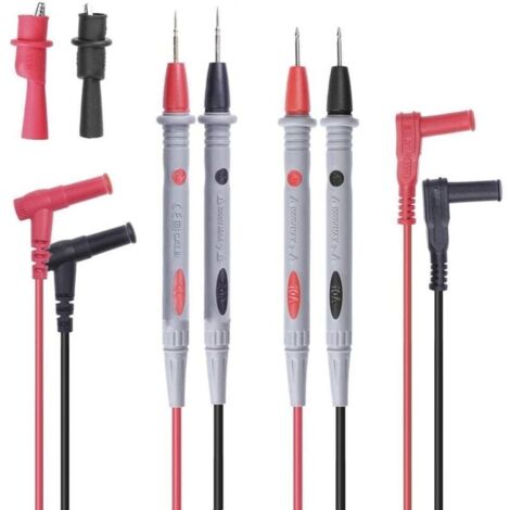 1000V 20A Multimeter-Messleitungen, Bananenstecker-Prüfspitzen, 2 Sätze digitaler Multimeter-Prüfspitzen, elektrische Prüfspitze und 1 Satz Krokodilklemmen