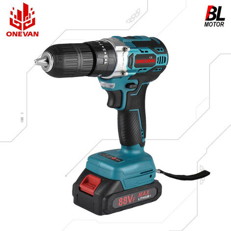 1000W 450NM Mini perceuse à percussion électrique 25 vitesses 3 en 1 tournevis sans fil multifonctionnel pour batteries Makita 18V-Onevan-2pcs