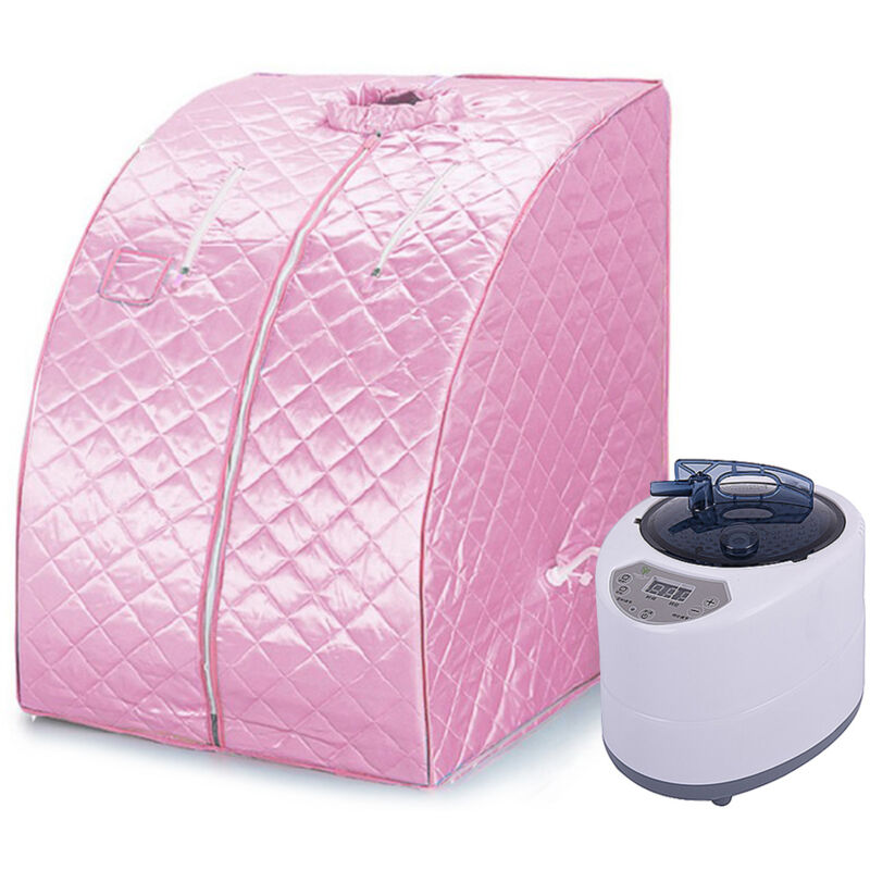 1000W Sauna à Vapeur Portable Home Spa Tente 99x76x88cm Rose