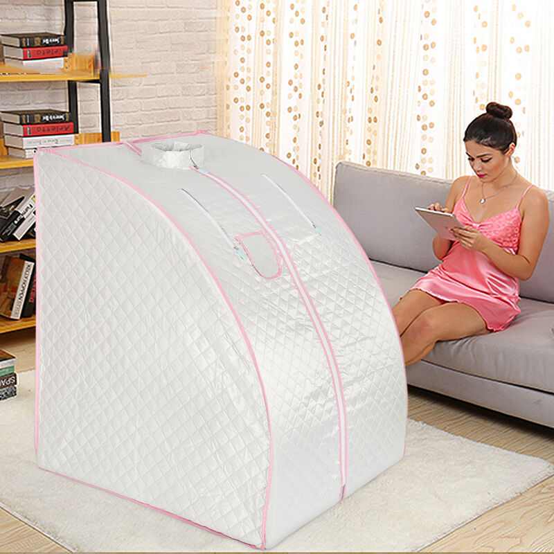 1000W Sauna à Vapeur Portable Home Spa Tente 99x76x88cm Argent