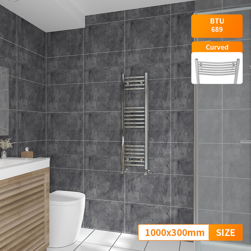 Image of NRG - 1000x300mm Chrome Heated Towel&hellip;