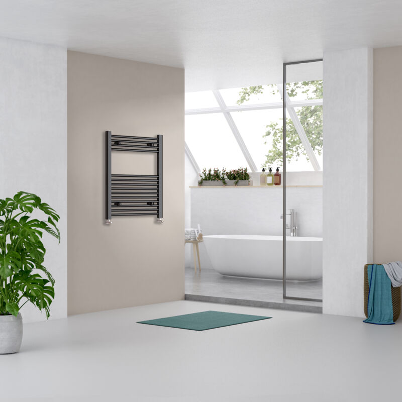 Image of Biubiubath Black Straight Bathroom Towel Radiator&hellip;