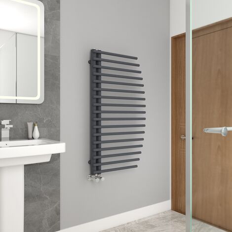 1000x550mm Designer Bathroom Heated Towel Rail Radiator Grey