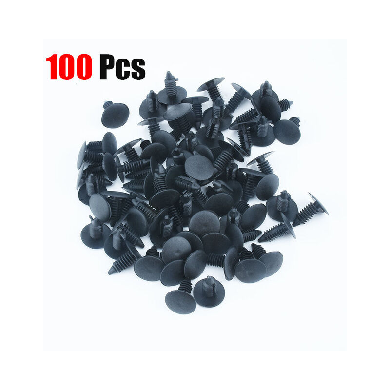 100/200Pcs 8mm Auto Fastener Fit Loch Nylon Auto Clips Fender Bumper Schild Retainer Plastic Niet für gm Ford Chrysler,100pcs | 04537365721258
