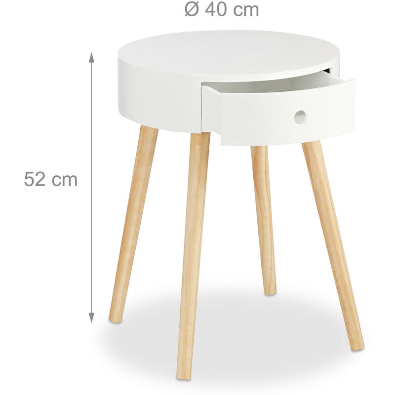 colore: nero Meuble Cosy 45,5 x 40 x 41,5 cm Tavolino da t/è scandinavo design moderno