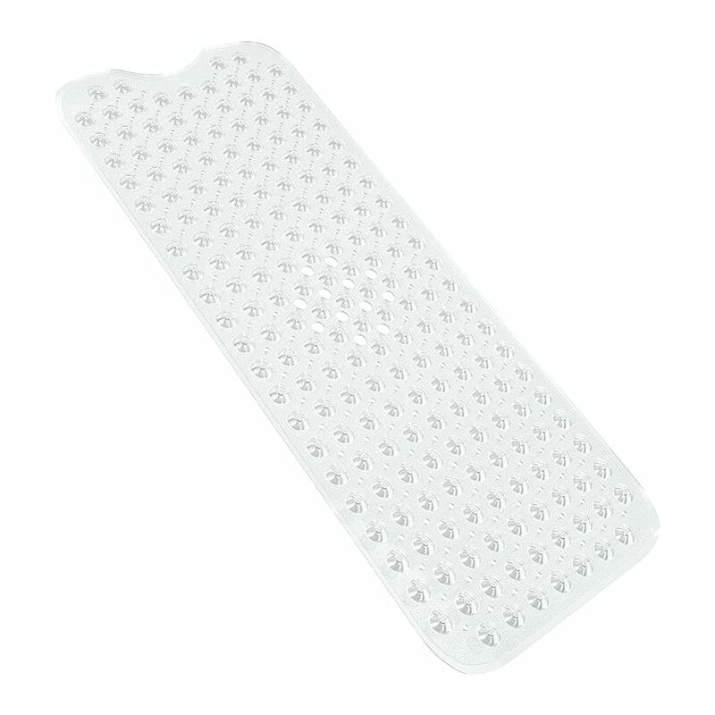 10040CM extra long non-slip bath mat, non-slip bath mat, machine washable suction cups (transparent color).