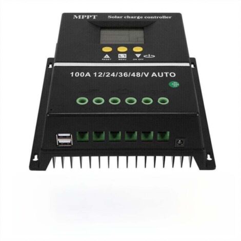 100A 12V/24V/36V/48V Solarladeregler, PV-Batterieregler mit zwei USB-Anschlüssen