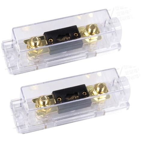 100A ANL-Sicherungshalter, 100A ANL-Sicherung, goldene Klinge, für Auto, Automobil, Audio, Strom, Sicherheitsschutz, vergoldet, für Messgerät 0, 2, 4