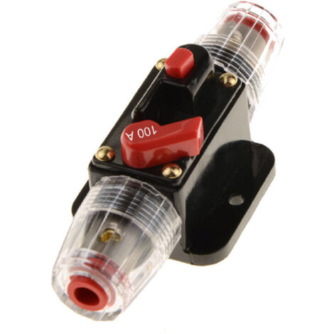 100A disjoncteur, porte - fusible 12V - 24V DC, fusible audio du véhicule à commutation manuelle, protection du système audio de la boîte de fusible DC (100A)