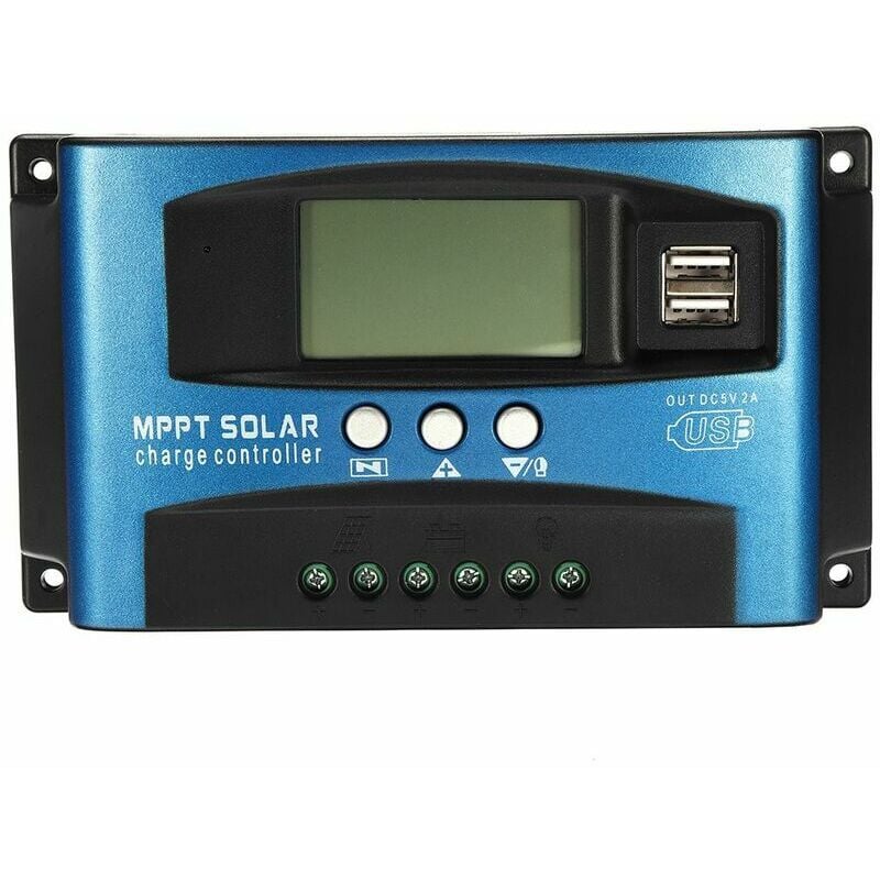 100A MPPT Régulateur de panneau solaire 12V/24V Contrôleur de charge Surveillance automatique de la mise au point