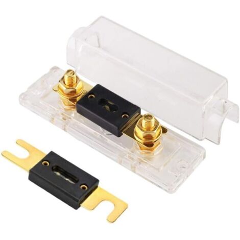 100A Porte-fusible ANL 100A ANL Fusible Lame d'or Voiture Automobile l'audio Puissance sécurité protéger plaqué pour Calibre 0 2 4