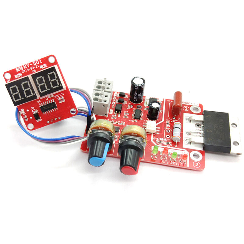 100A Spot Welding Machine Control Board Adjustable Time Current Digital Display Welder Transformer Controller Board,model: 100A