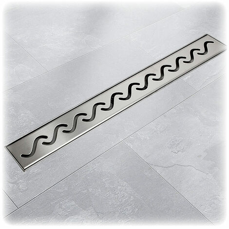 100cm Edelstahl Duschrinnen Ablaufrinnen Bodenablauf Duschrinne Duschablauf Wave