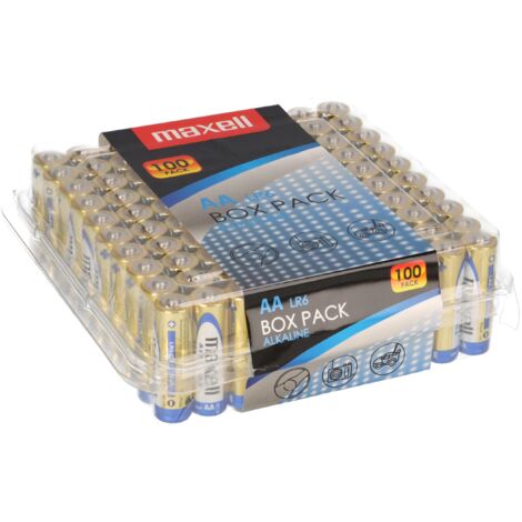 100er Box Maxell Batterien AA Mignon LR6 Alkaline