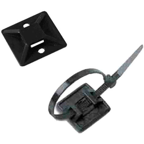 100er Pack Ankersockel für Kabelbinder 36mm schwarz  48185