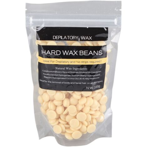 100g Cire Chaute Dur pour Épilation Visage Corps Maillot Jambes Élimination Poils Lait