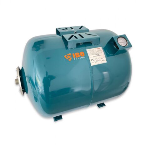 100l Ausdehnungsgefäß mit Membran horizontal Druckkessel für Hauswasserwerk mit Manometer